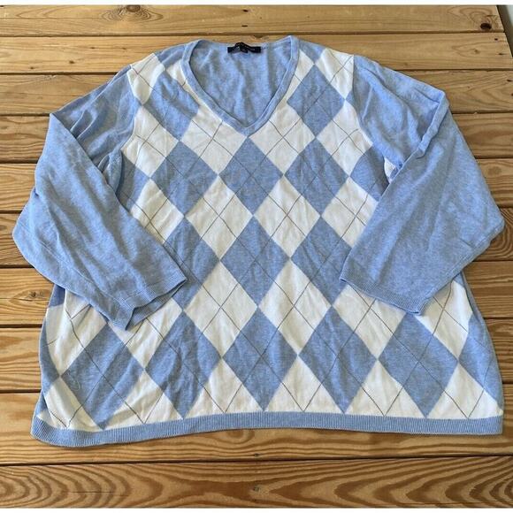 Tommy Hilfiger V Neck Sweater Size 3X Men’s Blue - Picture 1 of 7